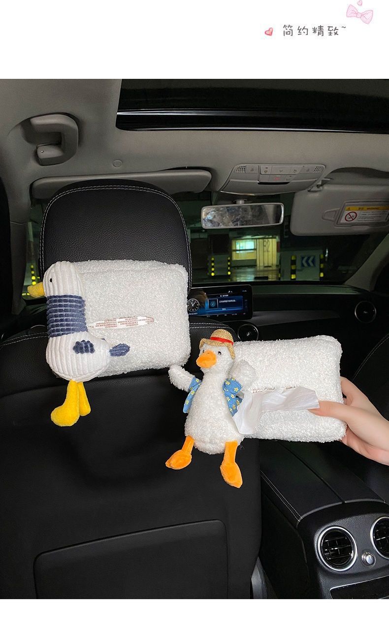 Car-mounted tissue box, hanging style, popular with women, creative and cute tissue box for car seats, napkin holder for car use