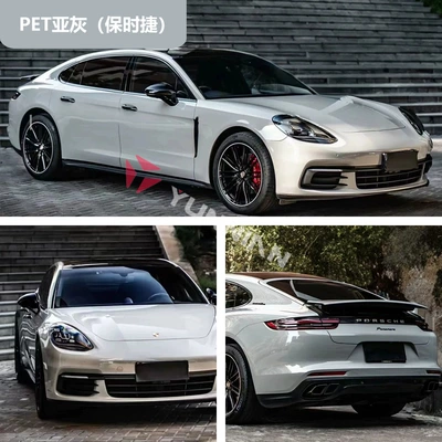 Factory Direct Sales Cross-Border Wholesale Stickers Auto Color Change Film - pet-sub-grey-porsche-15216m