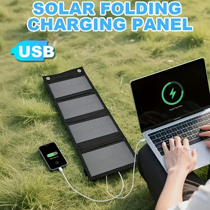 Transfronterizo caliente 10W solar plegable bolsa cargador placa de carga fotovoltaica al aire libre teléfono móvil camping uso