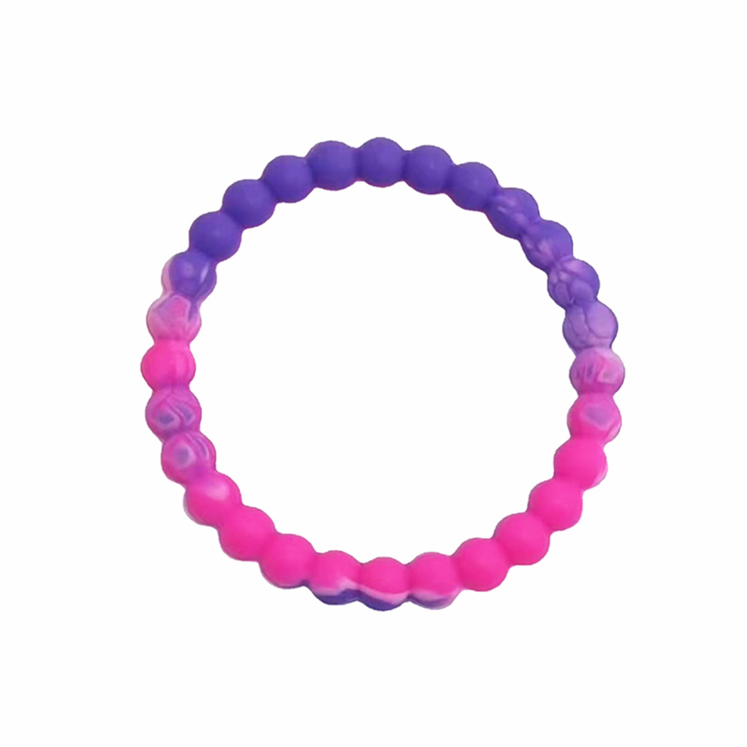 Fabricante mayorista de pulseras de cuentas de silicona, joyería versátil transparente de colores mixtos para parejas, pulseras de cuentas, un imprescindible para parejas.