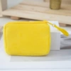 Glossy square bag light yellow