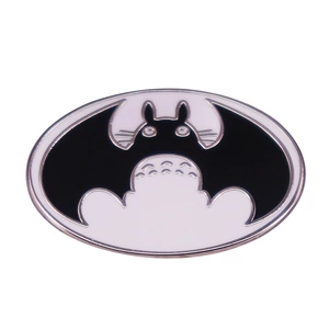 My Neighbor Totoro and Batman Mix Brooch Cute Cartoon Animal Badge