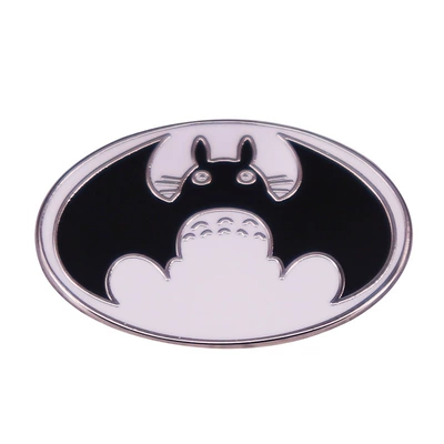 My Neighbor Totoro and Batman Mix Brooch Cute Cartoon Animal Badge
