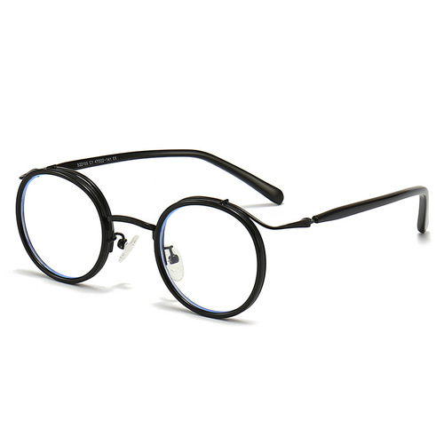 New Fashion Trend Retro Japanese Round Frame Glasses for Men and Women TR90 Transparent Bare Skin Anti-Blue Light Eyeglass Frame