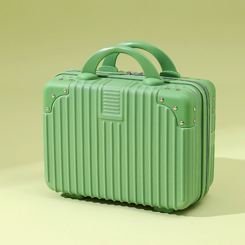 Mini Makeup Suitcase, 14-inch Portable Storage Box, Hard-shell Organizer with Password Lock