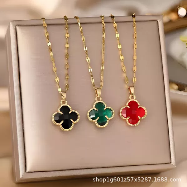 2026 New Vintage High-End Zircon Pendant Necklace for Women, Light Luxury Versatile Simple Commuter Clavicle Chain Jewelry