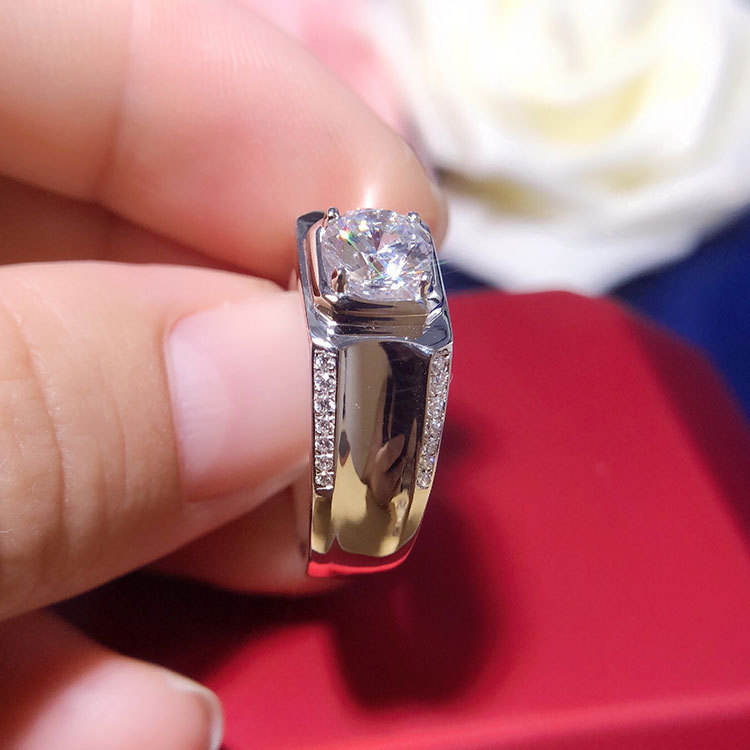 Eight Hearts And Arrows One Carat Ring - Elegant Couple Ring_voghion.com