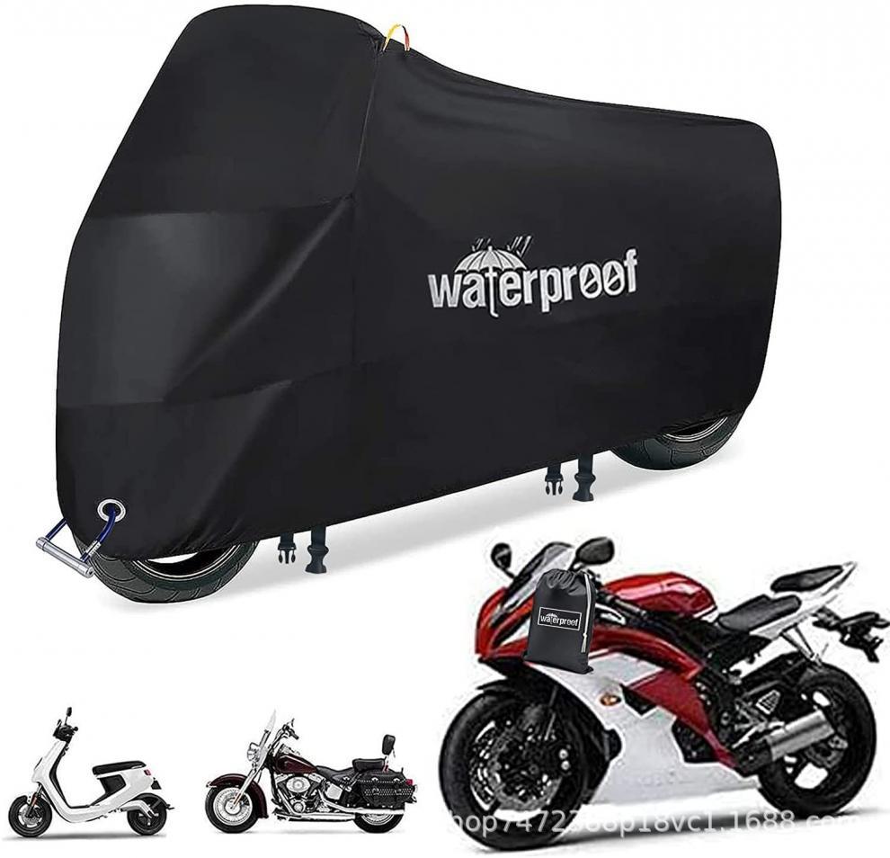 Cross-Border Polyester Taffeta Oxford Cloth Motorcycle Cover, Thickened Dustproof, Waterproof, Sunproof Electric Vehicle Scooter Cover, Full Cover