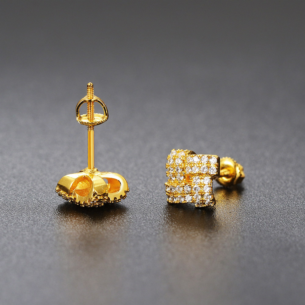 5g Weight Copper Ear Needle Material White Gold Plated, Gold Plated Plating Material Zircon Inlay Material Ear Studs Classification 1 Pair Quantity Daily, Party, Street Occasion Copper Material Round, Square, Heart Shape Pattern Unisex Gender Plating, Inlay Design Hip-Hop Style Gold, Silver Color 1 Pair Hip-Hop Round Square Heart Shape Plating Inlay Copper Zircon White Gold Plated Gold Plated Ear Studs 23