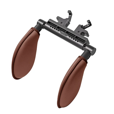 memory foam side sleeping headrest, Headrest - a13-double-hook-cloth-style-coffee-color