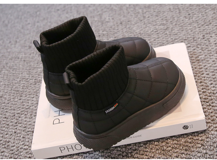 Kinder-Stiefel aus Samtbaumwolle, Winter 2025, neue Socken und Stiefel für Jungen und Mädchen, warm und dick gefüttert, Schneestiefel_voghion.com