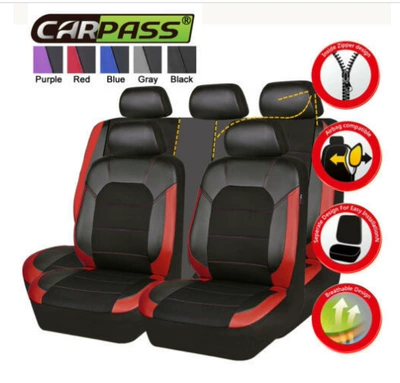 Hot wish Amazon Universal seat cover - black-red-flank-general