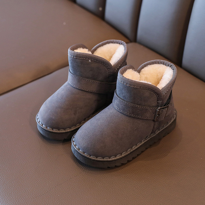 2023 inverno nuove scarpe per bambini scarpe di cotone per bambini stivali da neve per bambini ispessiti peluche stivali di cotone caldi e antiscivolo_voghion.com