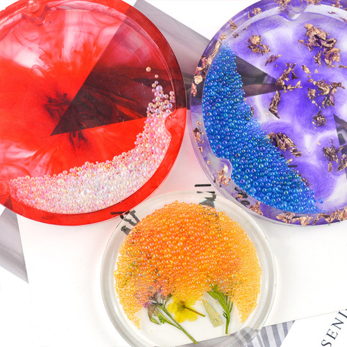 Floral Jiggle Glass Beads, Colorful Transparent Decorative Beads, Bubble Beads for DIY Accessories, Air Bubble Beads, Micro Beads