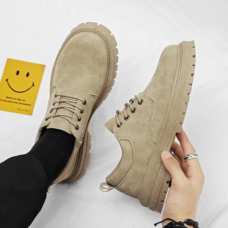 Herren Freizeitschuhe Aus Leder Im Britischen Arbeitsstil Bequem_voghion.com