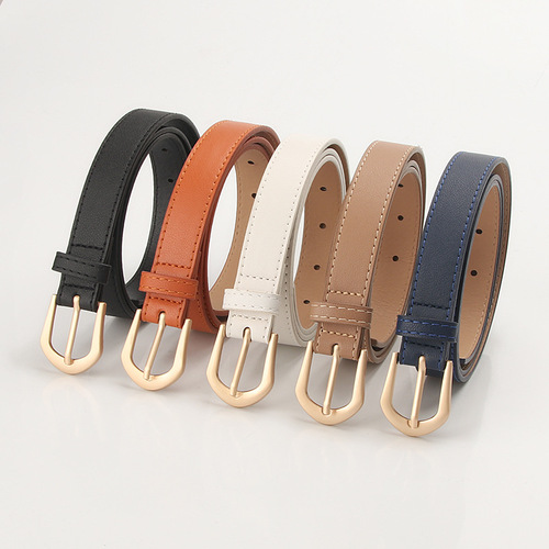 Belts for women, casual and versatile, simple Korean version, versatile pants belt decoration, high-end fashion alloy pin buckle belt