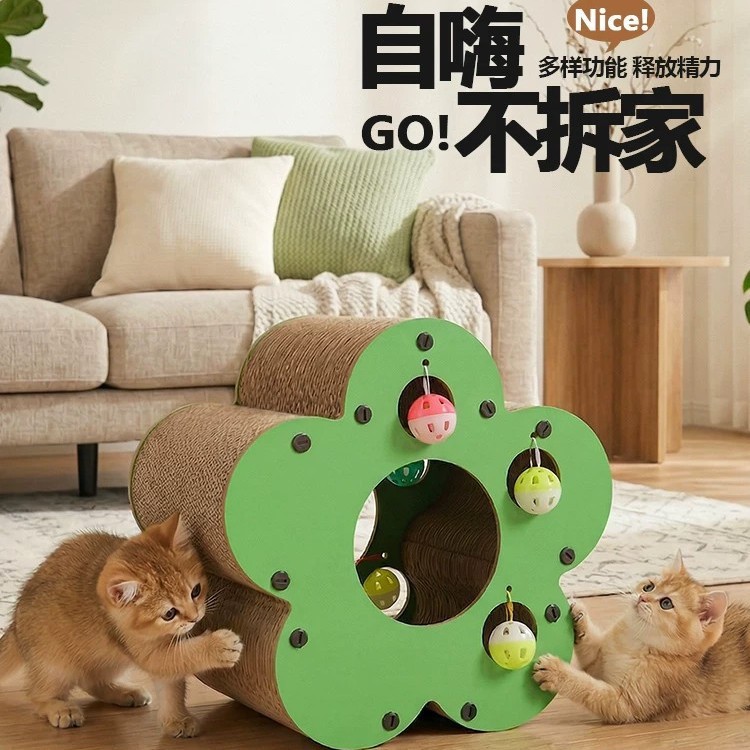 Flores para gatos placa de agarre resistente al desgaste no descascar gato nido todo en uno afilador de garras juguete para gatos auto-hi alivio de aburrimiento vertical gato escalada marco