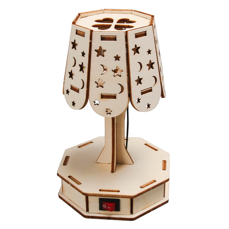 DIY colorido pequeño lámpara de escritorio tecnología pequeña fabricación de siete colores luz pequeña lámpara de escritorio experimento ensamblado a mano juguetes de ciencia y educación para niños