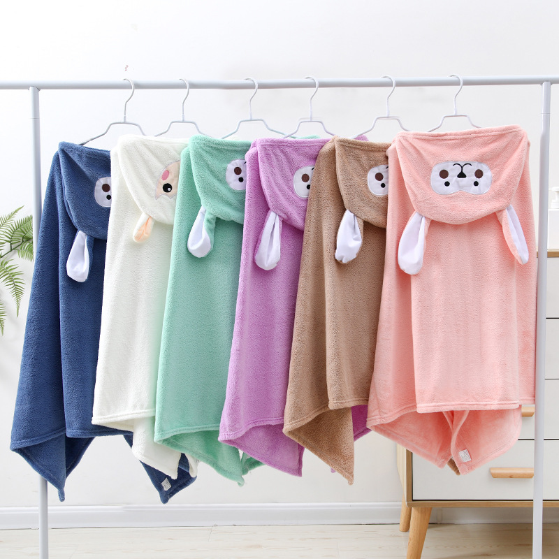 Manufacturer Wholesale Children's Bath Skirt Hooded Embroidered Coral Velvet Cape Bathrobe Cute Soft Absorbent Beach Towel Manufacturer Wholesale Children's Bath Skirt Hooded Embroidered Coral Velvet Cape Bathrobe Cute Soft Absorbent Beach Towel