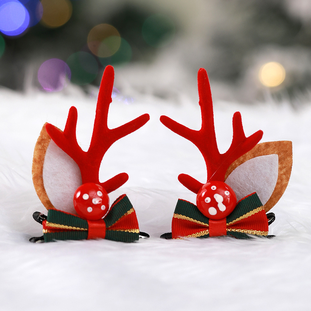 JF02红绿蝴蝶结发夹