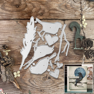 Handbook Decoration Bird Shape Metal Carbon Steel Knife Mold Scrapbook Handmade Paper Art Embossing Knife Mold Cross-Border Delivery