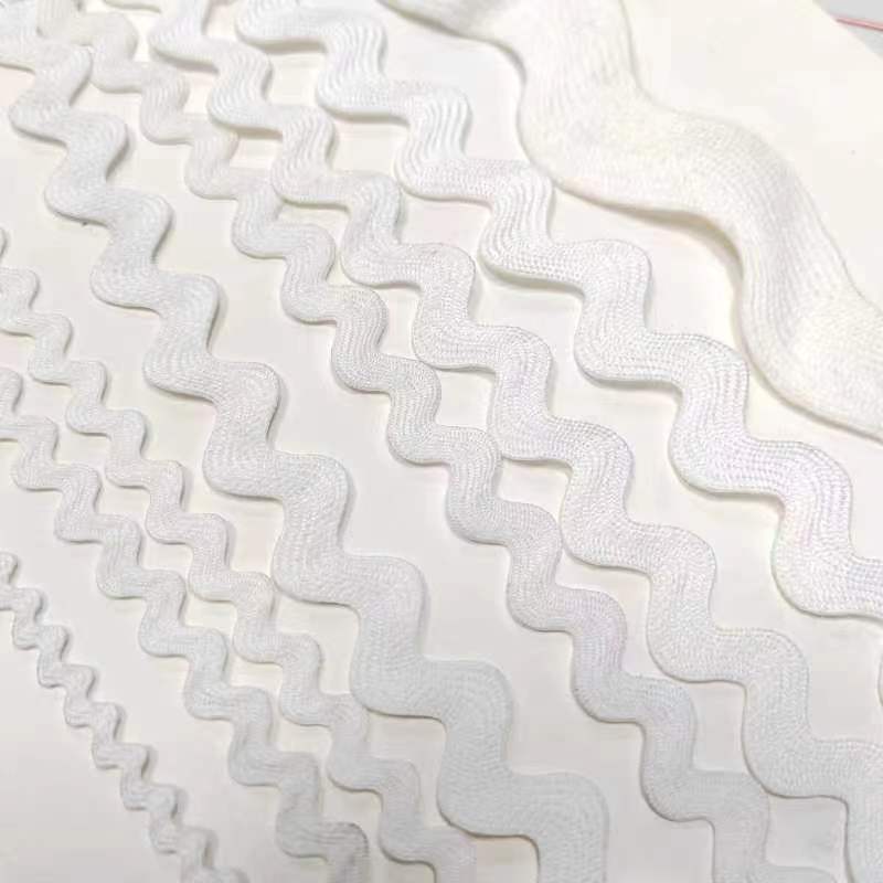 En stock tomar muestras cada tamaño 3mm ~ 3cm curvo banda lateral Ropa Decoración onda cinturón equipaje zapatos material cuerda cinturón Accesorios