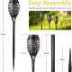Cross-border solar flame lamp 12led torch lamp outdoor courtyard decorative lamp solar landscape lamp lawn lamp