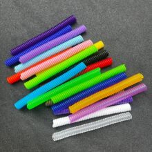EVA弹簧线段钥匙链配件半成品电话线弹力绳塑料弹簧条伸缩挂绳