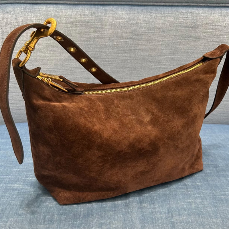 26 Autumn/Winter New Frosted Leather Dumpling Bag, Maillard Retro Hobo Underarm Bag, Suede Cowhide Handbag/Shoulder Bag 26 Autumn/Winter New Frosted Leather Dumpling Bag, Maillard Retro Hobo Underarm Bag, Suede Cowhide Handbag/Shoulder Bag
