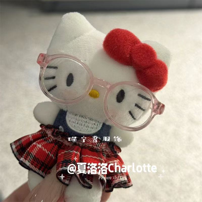 新品猫咪包挂件牛仔裤凯蒂猫玩偶挂饰包包饰品卡通公仔钥匙挂件|undefined