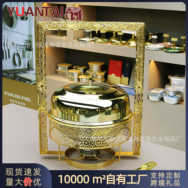 跨境货源金色豪华自助餐炉悬挂式酒店餐厅 Hanging Chafing Dish