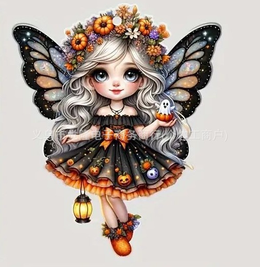 Nuevos productos transfronterizos de acrílico Halloween Elf de automóviles decoración colgante accesorios de llaves colgante soporte fijo