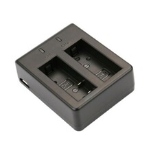 运动摄像机配件SJ4000电池双充通用充电器电池座充SJ7000双槽竖充