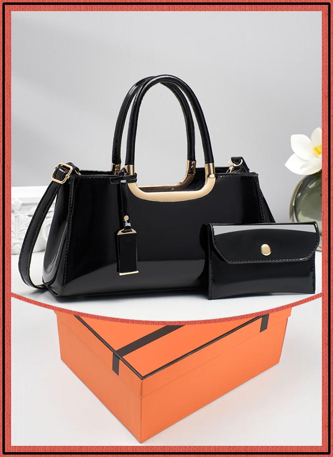 2025 New Simple Fashion Patent Leather Glossy Women's Bag Bridal Wedding Crossbody Handbag Evening Clutch - Thumbnail 8