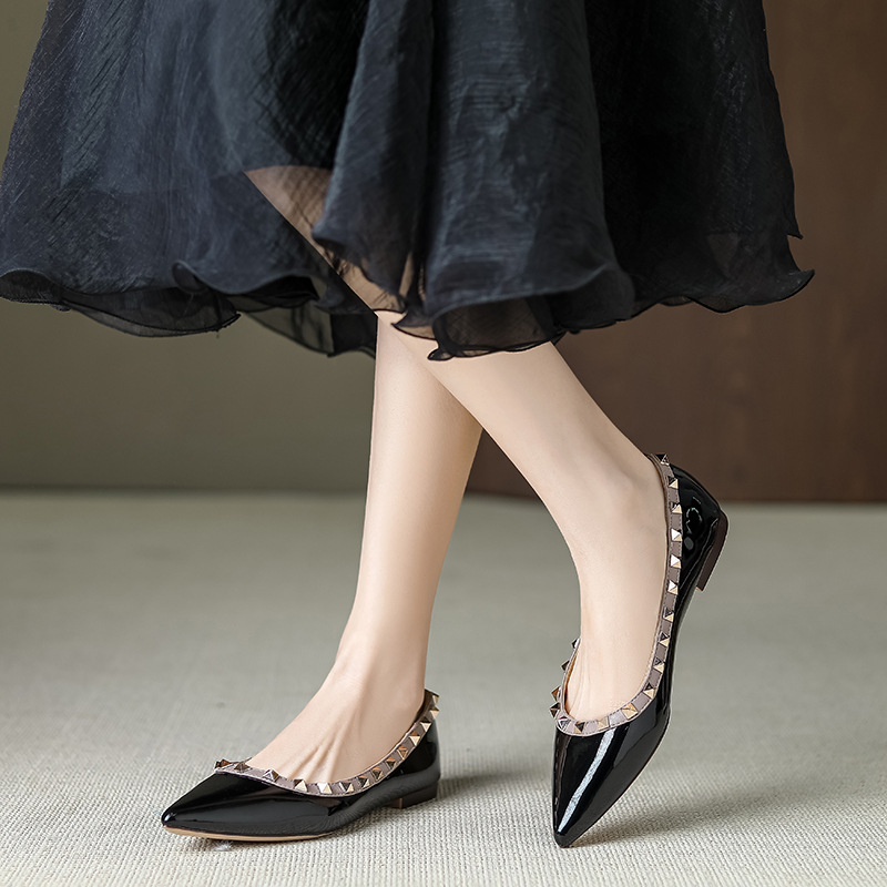 Women’s French Style Flat Ballet Pumps For Spring And Autumn_voghion.com