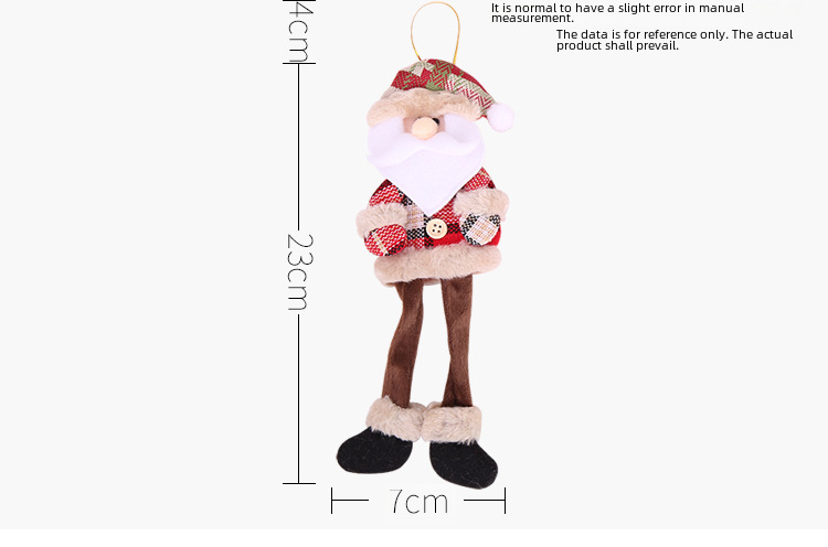 Boneco pendente de natal enfeite para árvore xadrez_voghion.com