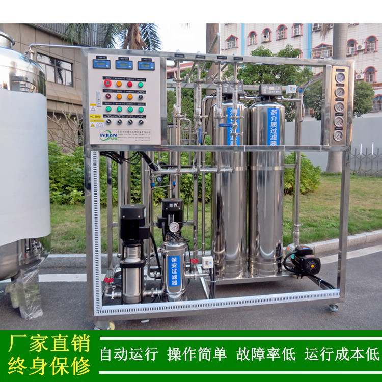 供应全自动二极反渗透纯水设备250L/H双级反渗透净水设备无菌水箱