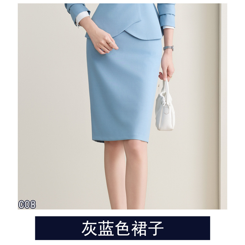 职业女裙西服套装女酒店售楼部物业阔腿裤工装珠宝店导购工作服女|undefined