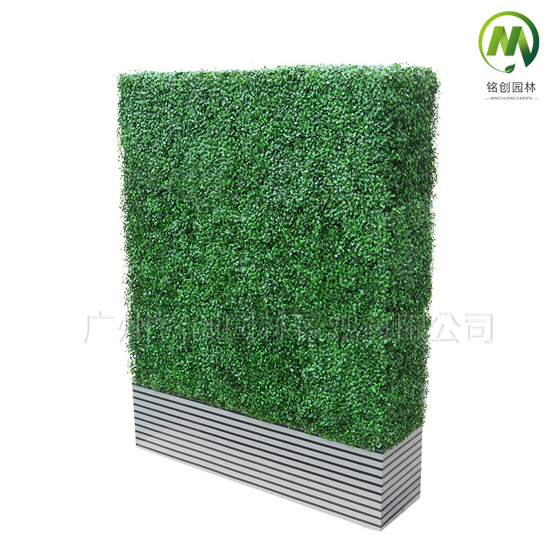 Pared de hierba artificial de protección solar al aire libre Pared de cerca de hierba de Milán tridimensional Pared de plantación verde Pared de planta de jardín Pared de césped