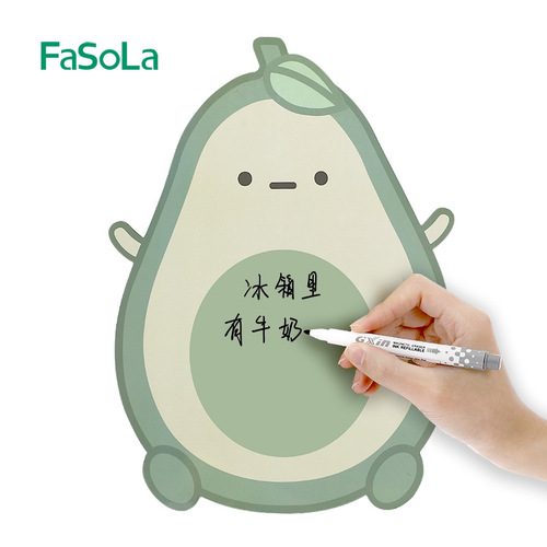 FaSoLa household fruit-shaped magnetic refrigerator message board rubber soft magnetic stick and wipeable refrigerator magnet
