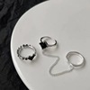 Black chain, wedding ring, brand fashionable set, European style
