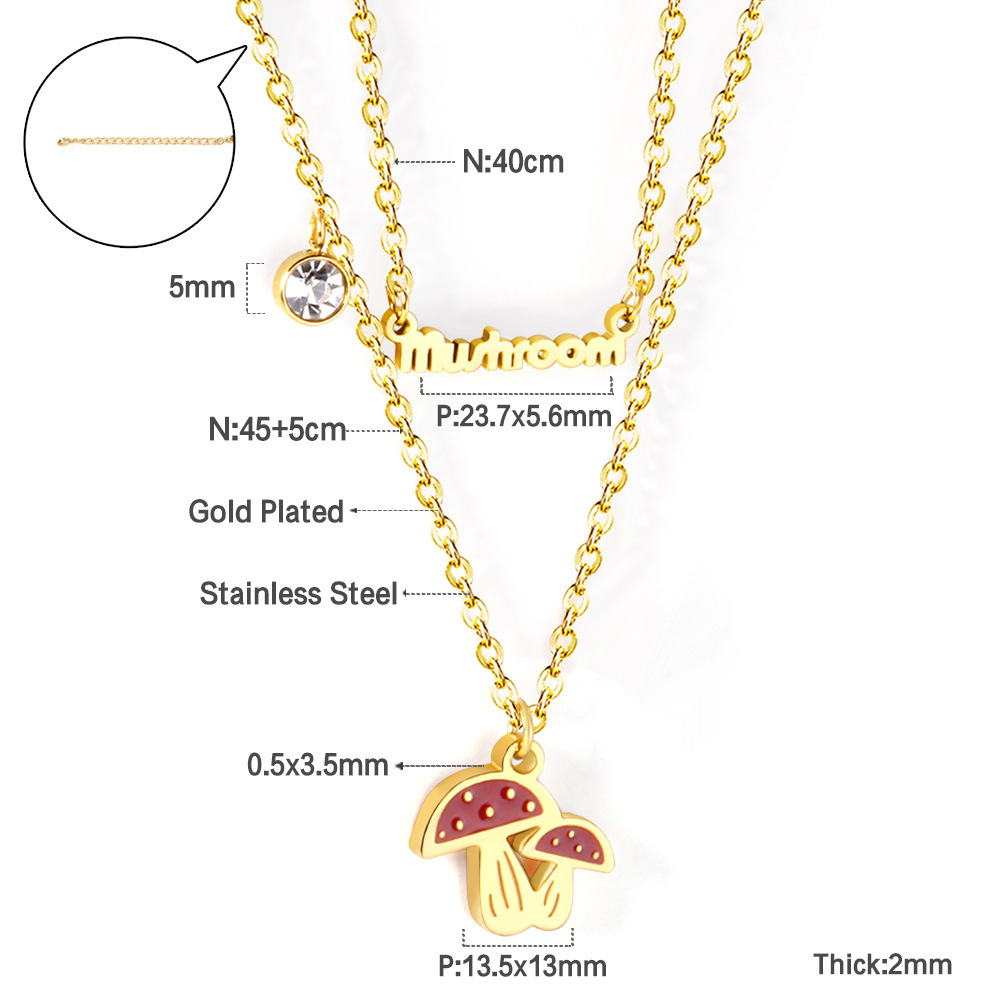 Pastoral Pumpkin Car Watermelon Stainless Steel Chain Pendant Necklace