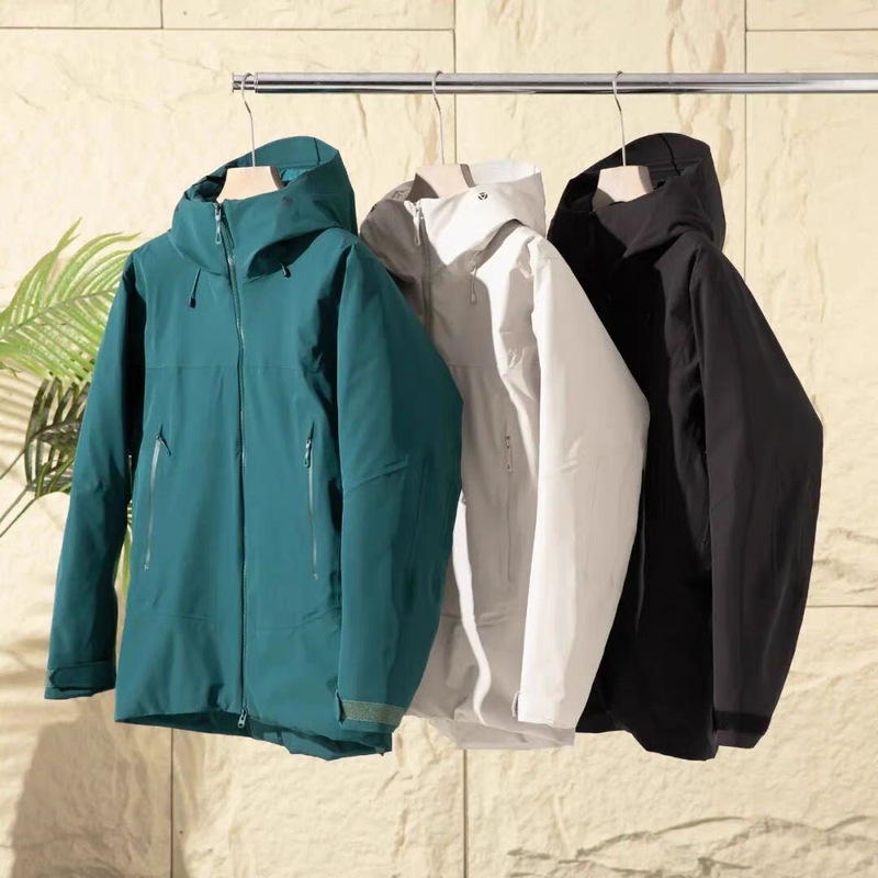 Replacement for Tens of Thousands of Yuan! Underarm Zipper Rain, Wind, Snow, All-Weather Outdoor Ski Hard Shell Assault Hooded down Jacket Winter