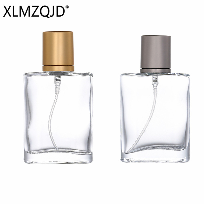 现货B004-30ml50ml100ml螺口透明香水玻璃喷雾空瓶子展示瓶分装瓶