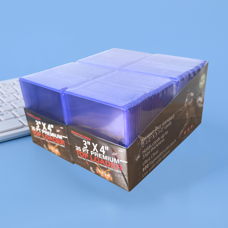 Transparente PVC35PT caja de plástico duro tarjeta caso juego Rey NBA estrella tarjeta mágica Ultraman titular de la tarjeta de plástico sellado cartón