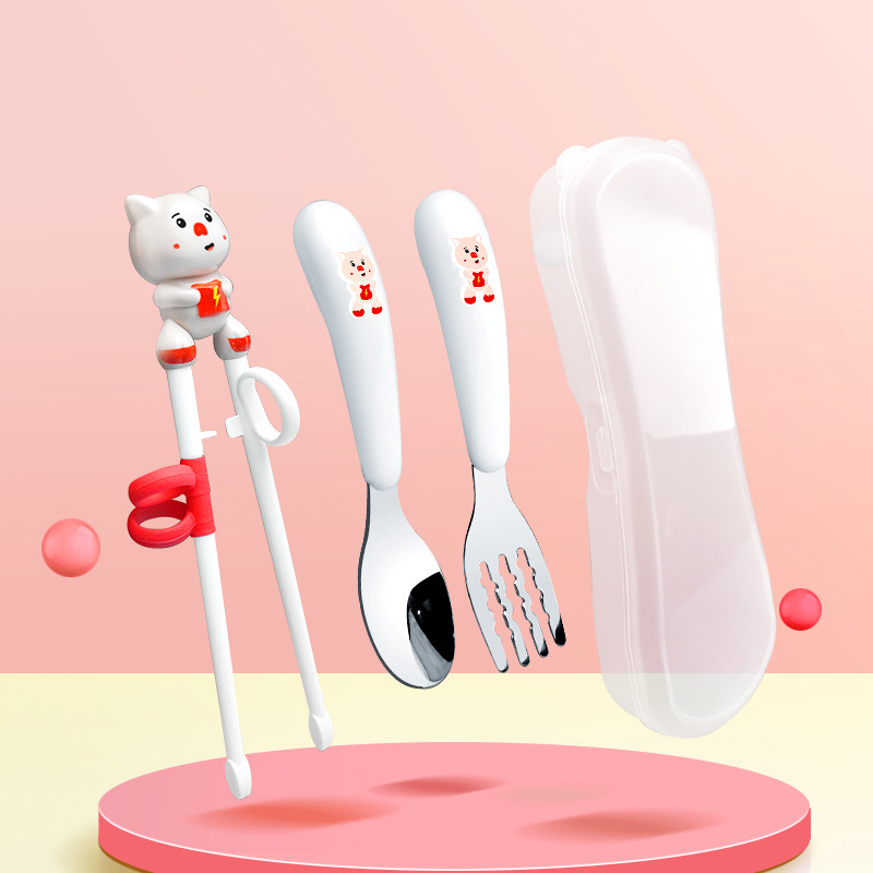 子供箸練習箸幼児食事専用トラ訓練箸子供補助学習箸母子用品