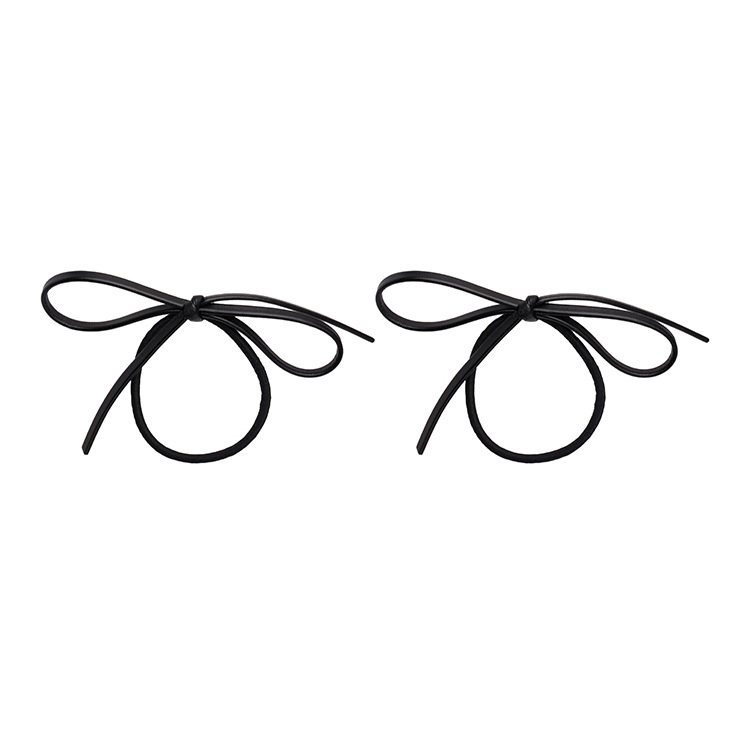 Fascia per capelli con fiocco a farfalla semplice in stile coreano, elastica alta per donna, con testa a palla, in gomma, per capelli, coda di cavallo, artefatto_voghion.com