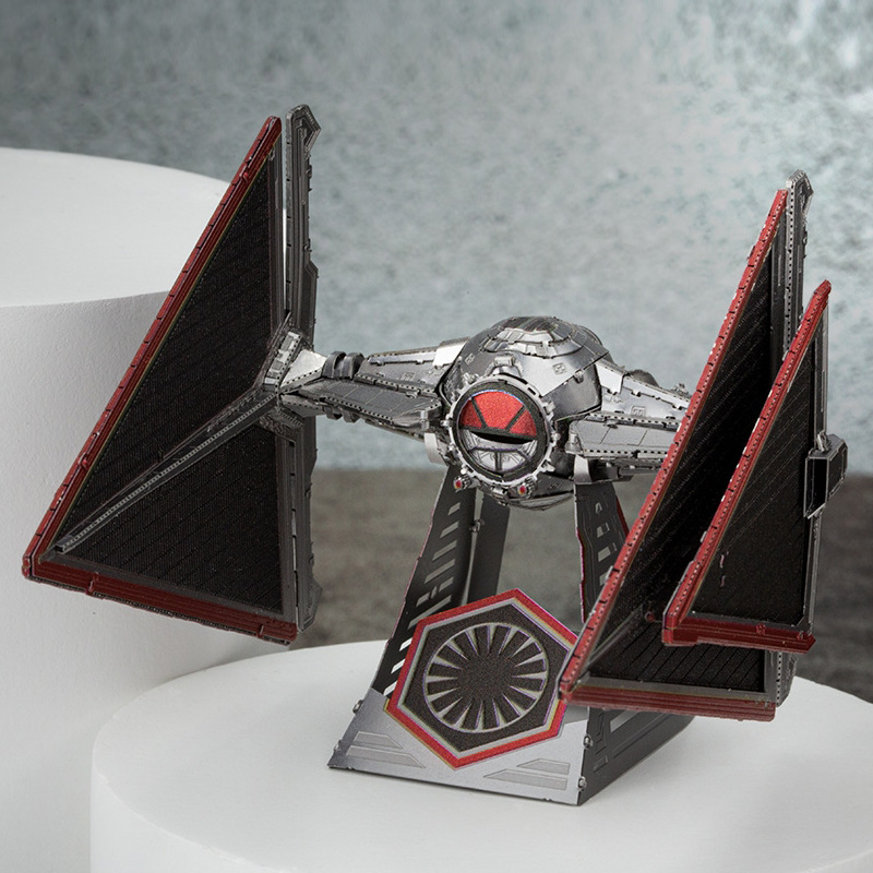 钢魔像3D免胶立体金属拼装不锈钢拼图模型 星球战斗 西斯钛战机