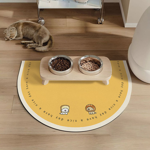 Pet Water Absorbent Mat for Cats and Dogs, Eating Bowl Mat, Absorbent, Anti-Slip, Easy to Clean, Diatomaceous Earth Floor Mat
