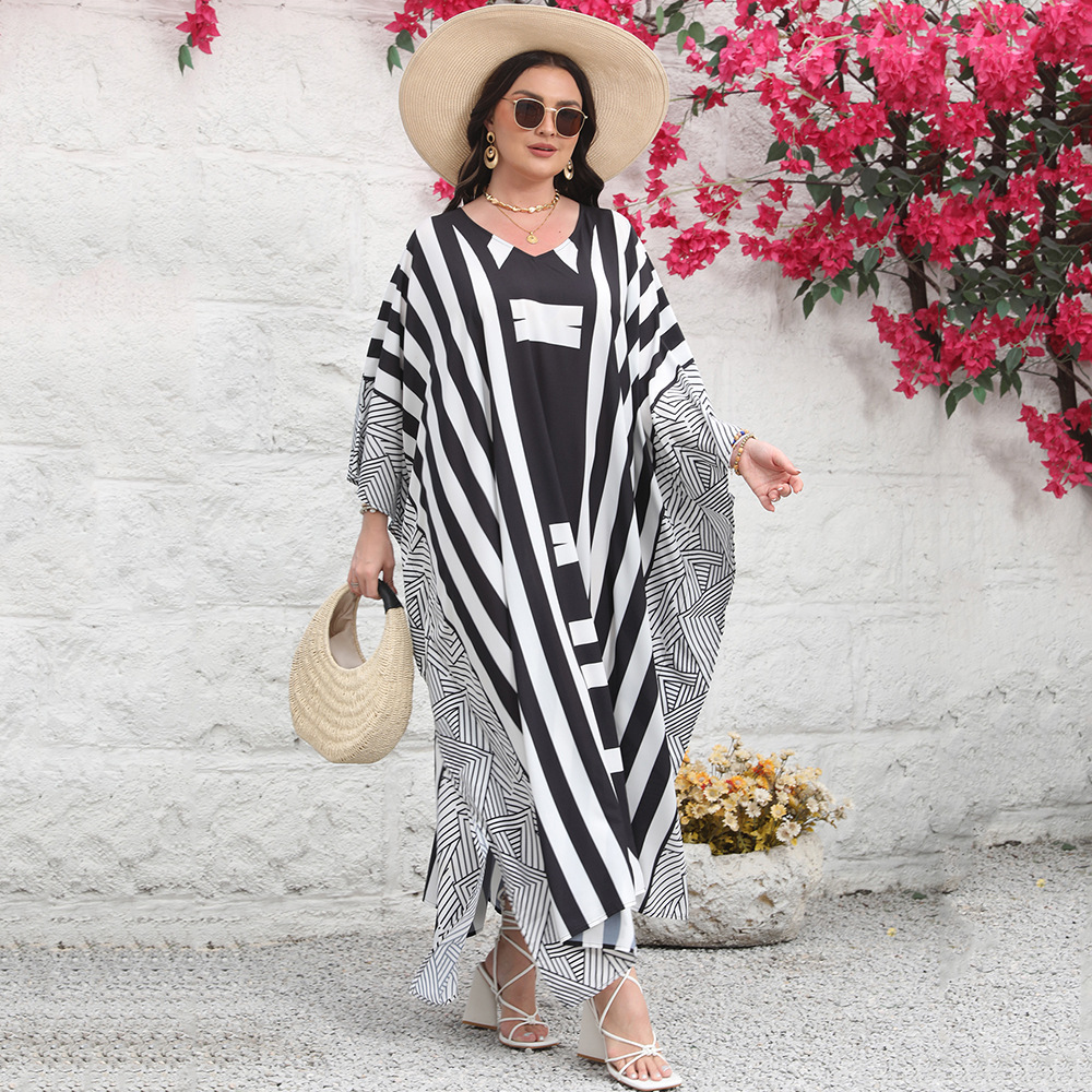 Cruz-frontera europea y americana playa más el vestido de tamaño bohemio traje bikini Smock suéter traje de baño 5d132